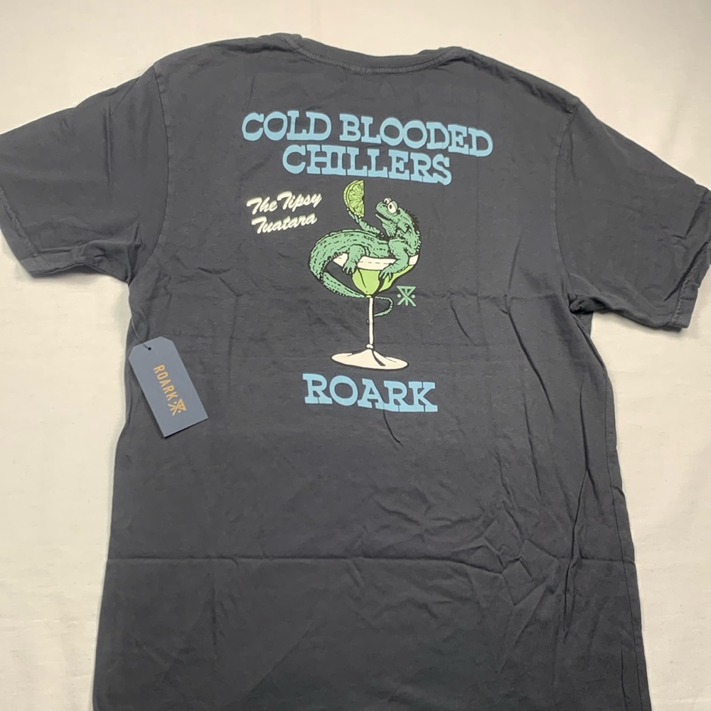 NWT Roark Men’s Graphic SS Tee Shirt Cold Blooded Chillers in Black